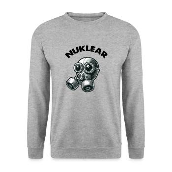 Gas mask - Unisex Sweatshirt - salt & pepper - Front - Alina (178cm) & Michal (187cm)