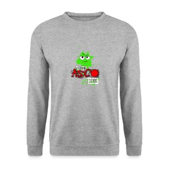 You disgust me - Unisex Sweatshirt - salt & pepper - Front - Alina (178cm) & Michal (187cm)
