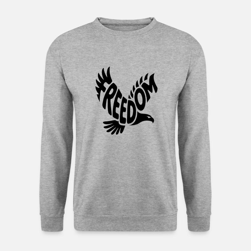 Freedom - Cool Bald Eagle Logo - Unisex Sweatshirt - salt & pepper
