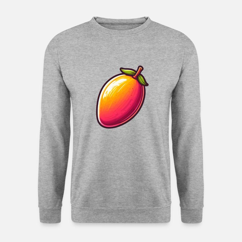 Mango große Früchte - Unisex Pullover - Weißgrau meliert