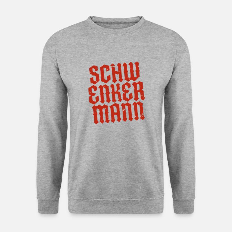 Schwenkermann Logo - Unisex Pullover - Weißgrau meliert