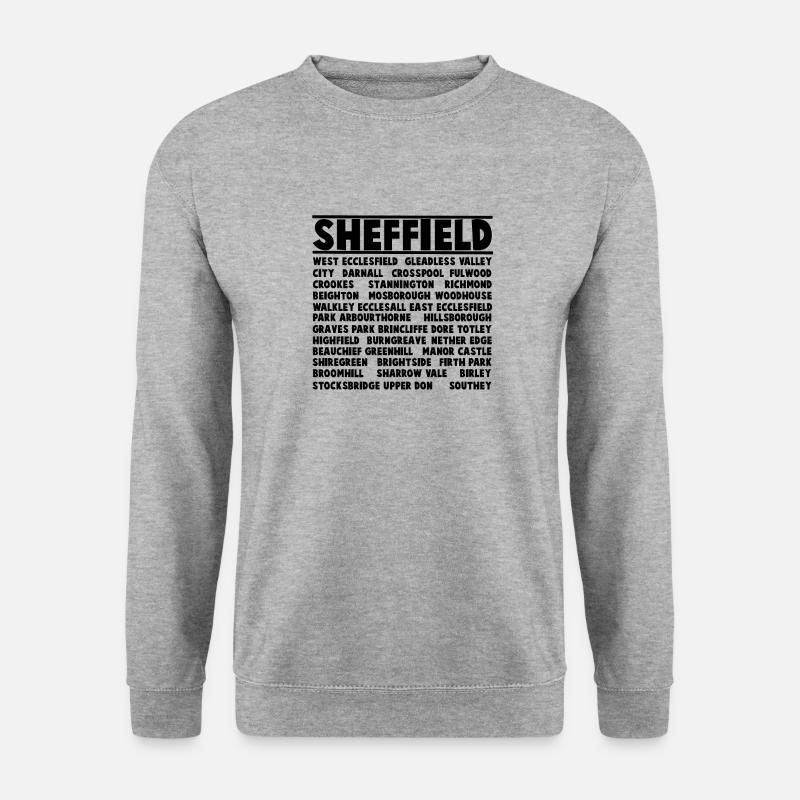 Sheffields Stadt - Unisex Pullover - Weißgrau meliert