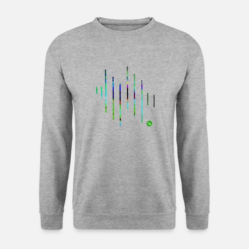 geometrische Kunst - Unisex Pullover - Weißgrau meliert