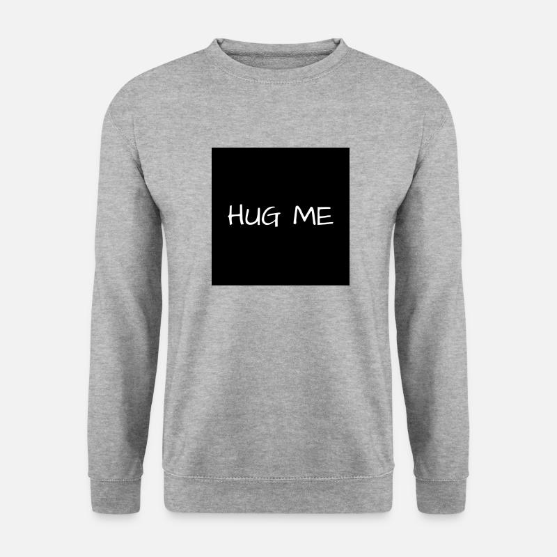 HUG ME - Unisex Pullover - Weißgrau meliert