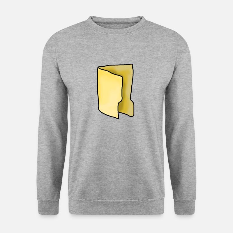 Ordner - Unisex Pullover - Weißgrau meliert