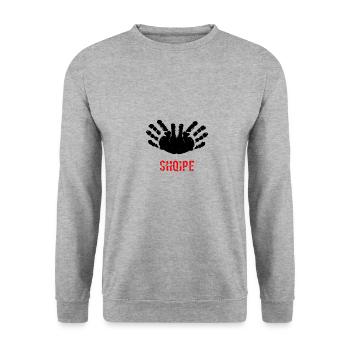 Albania - Unisex Sweatshirt - salt & pepper - Front - Alina (178cm) & Michal (187cm)