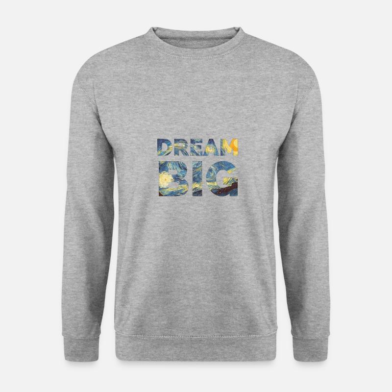 Dream Big - Unisex Pullover - Weißgrau meliert