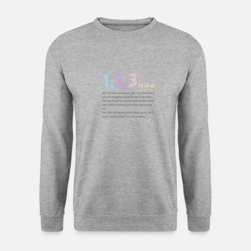 Erzieher - Unisex Pullover - Weißgrau meliert