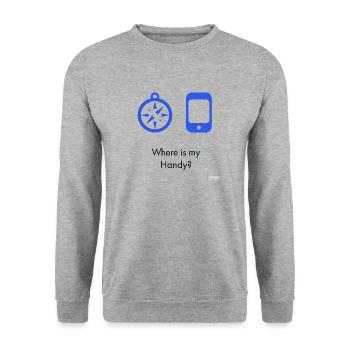 Where is my mobile phone? - Unisex Sweatshirt - salt & pepper - Front - Alina (178cm) & Michal (187cm)