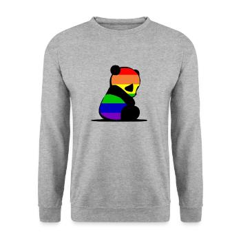 Panda LGBTQQIAA2S+ - Sweat-shirt Unisexe - gris chiné - Devant - Alina (178cm) & Michal (187cm)