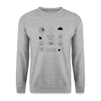 vêtement - Sweat-shirt Unisexe - gris chiné - Devant - Alina (178cm) & Michal (187cm)
