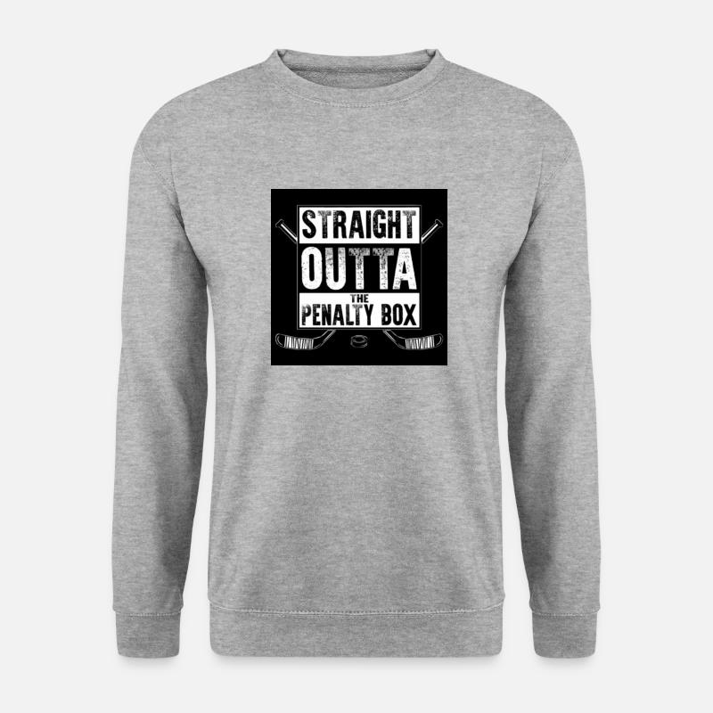 Straight out hockey - Unisex Pullover - Weißgrau meliert