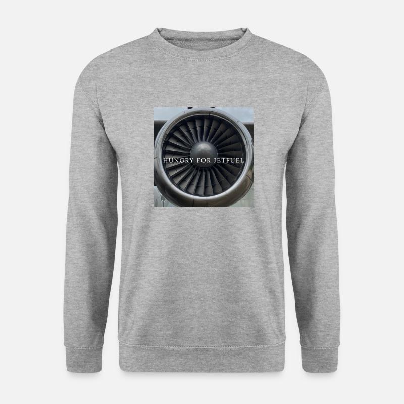 TURBINE FRONT - Unisex Pullover - Weißgrau meliert