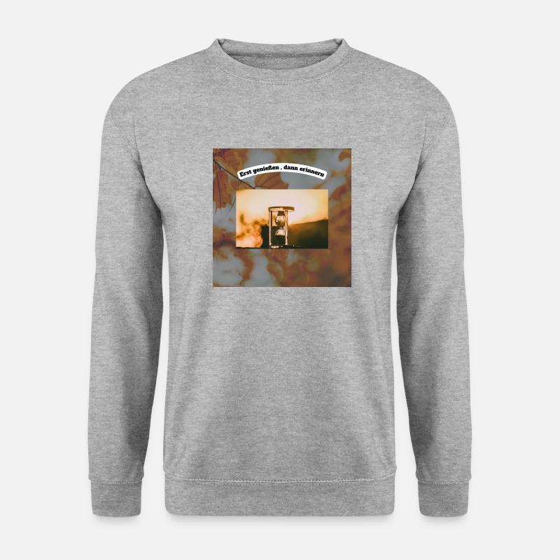 Herbst-Design - Unisex Pullover - Weißgrau meliert