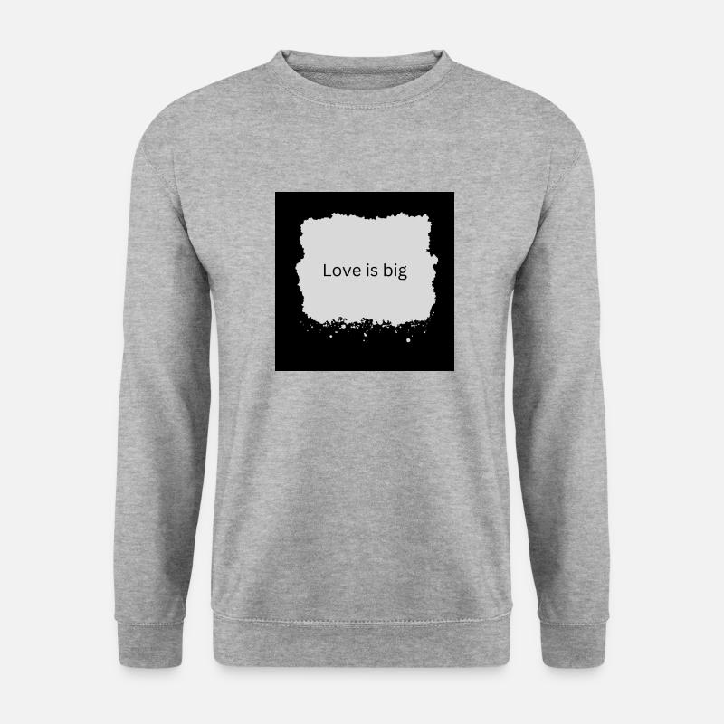 love 1 - Unisex Pullover - Weißgrau meliert