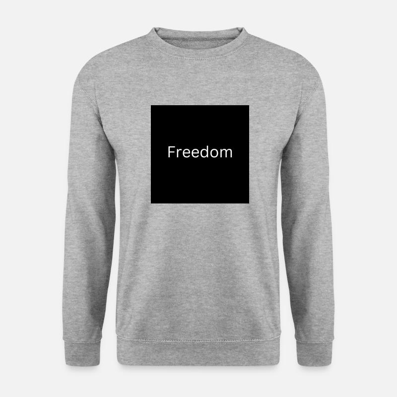 Freedom - Unisex Pullover - Weißgrau meliert