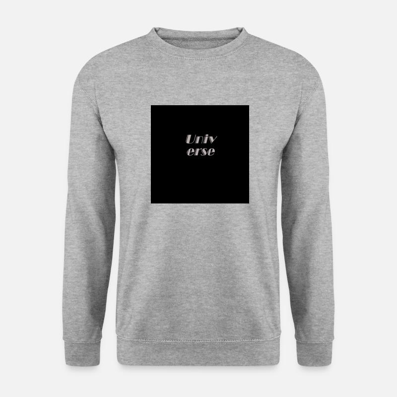 Universe schlichte Schrift - Unisex Pullover - Weißgrau meliert