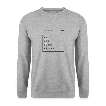 Fitness Loop - Unisex Pullover - Weißgrau meliert - Vorne - Alina (178cm) & Michal (187cm)