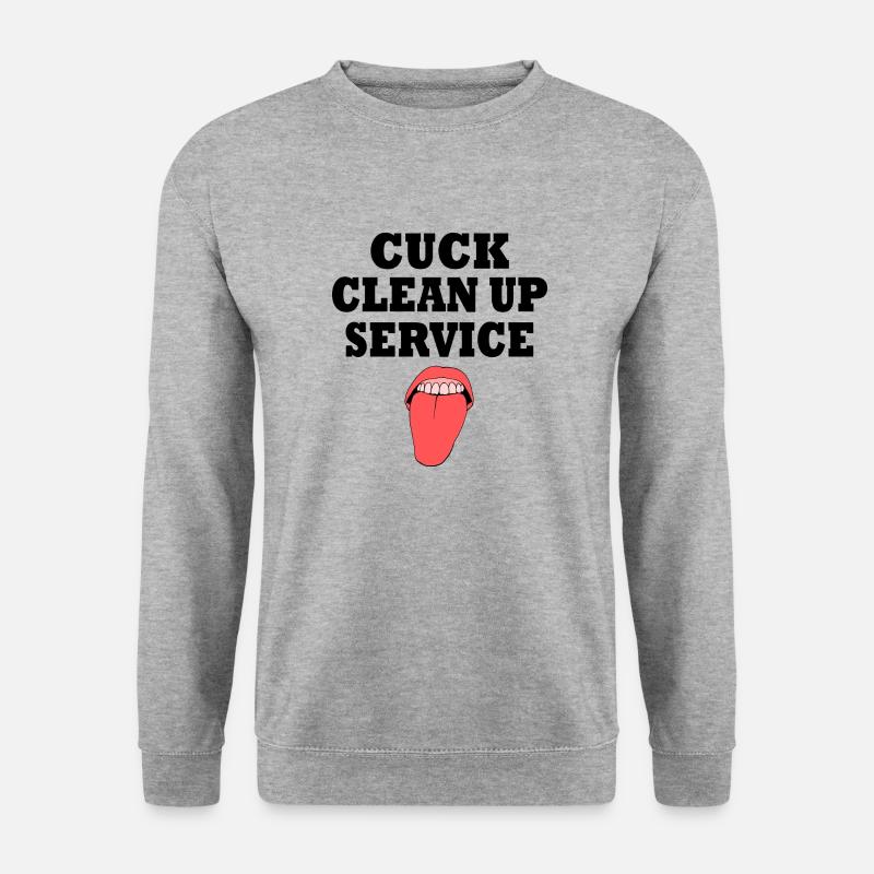 Cuckold cuck clean up service - Unisex Pullover - Weißgrau meliert
