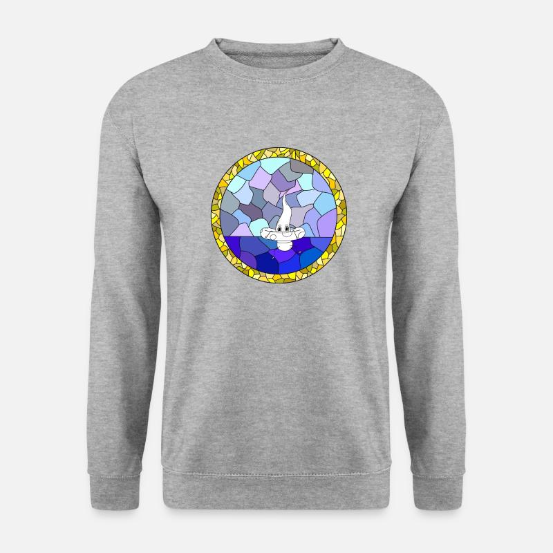 Tomy-Wasser - Unisex Pullover - Weißgrau meliert