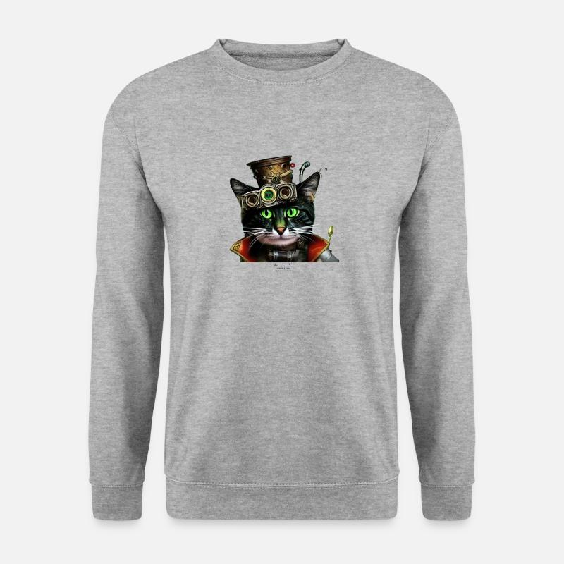 Steamprinz - Unisex Pullover - Weißgrau meliert