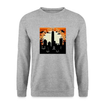 Holiday edition – Happy New Yorkeen - Unisex Sweatshirt - salt & pepper - Front - Alina (178cm) & Michal (187cm)