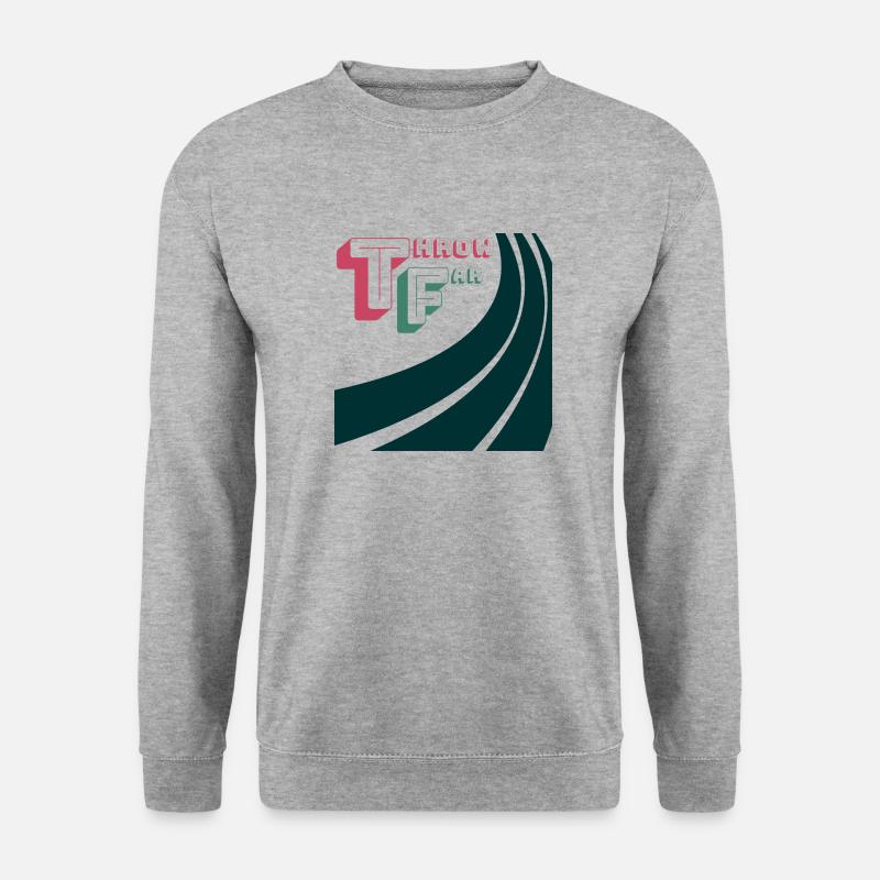 Throw far track black-black - Unisex Pullover - Weißgrau meliert