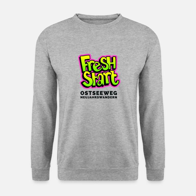 Ostseeweg Neujahrswandern - Unisex Pullover - Weißgrau meliert