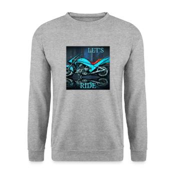 Let's Ride - Unisex Pullover - Weißgrau meliert - Vorne - Alina (178cm) & Michal (187cm)