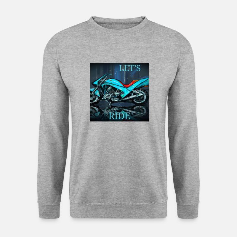 Let's Ride - Unisex Pullover - Weißgrau meliert