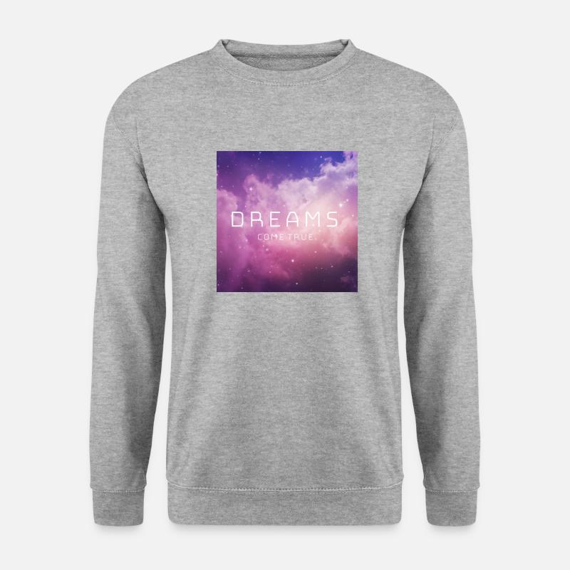 Dreams come true. - Unisex Pullover - Weißgrau meliert