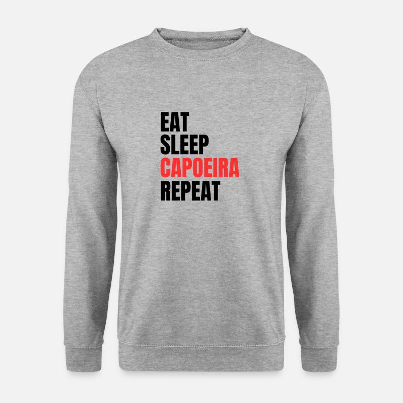 White and Black Simple Daily Life Motivation - Unisex Pullover - Weißgrau meliert