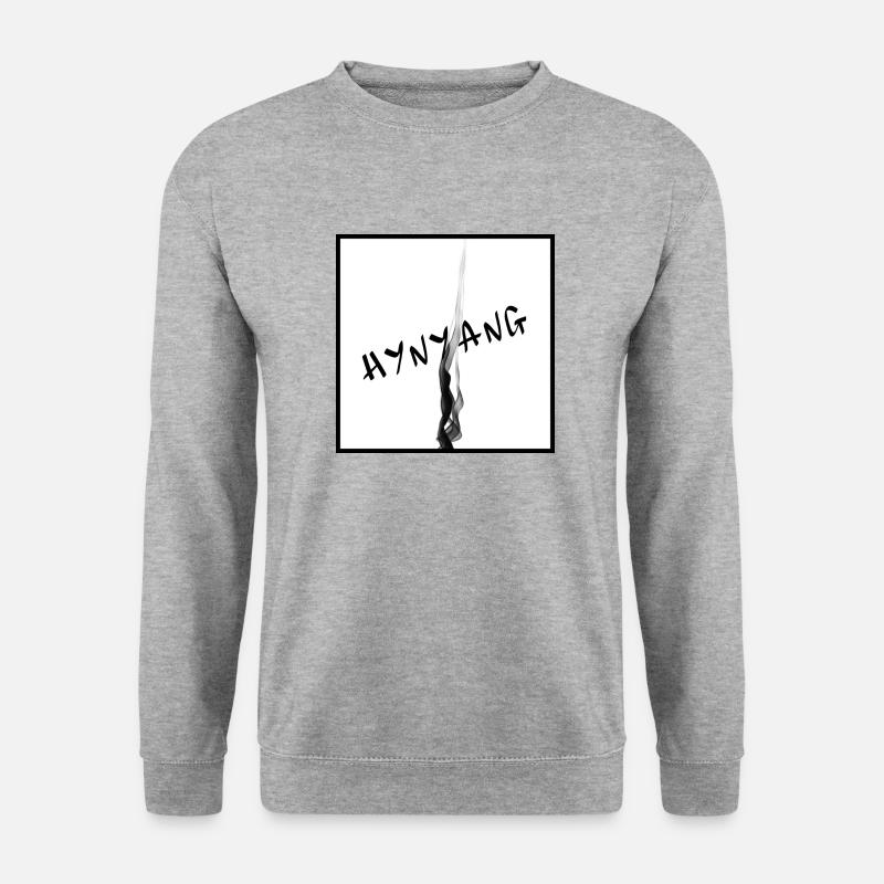 HYNYANG - Unisex Pullover - Weißgrau meliert