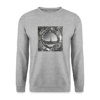 tour Eifel - Sweat-shirt Unisexe - gris chiné - Devant - Alina (178cm) & Michal (187cm)