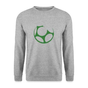 Mein Fußball - Unisex Pullover - Weißgrau meliert - Vorne - Alina (178cm) & Michal (187cm)
