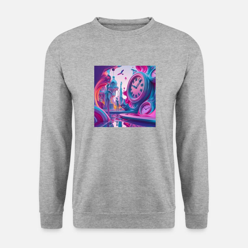 Hypersurrealismus - Unisex Pullover - Weißgrau meliert