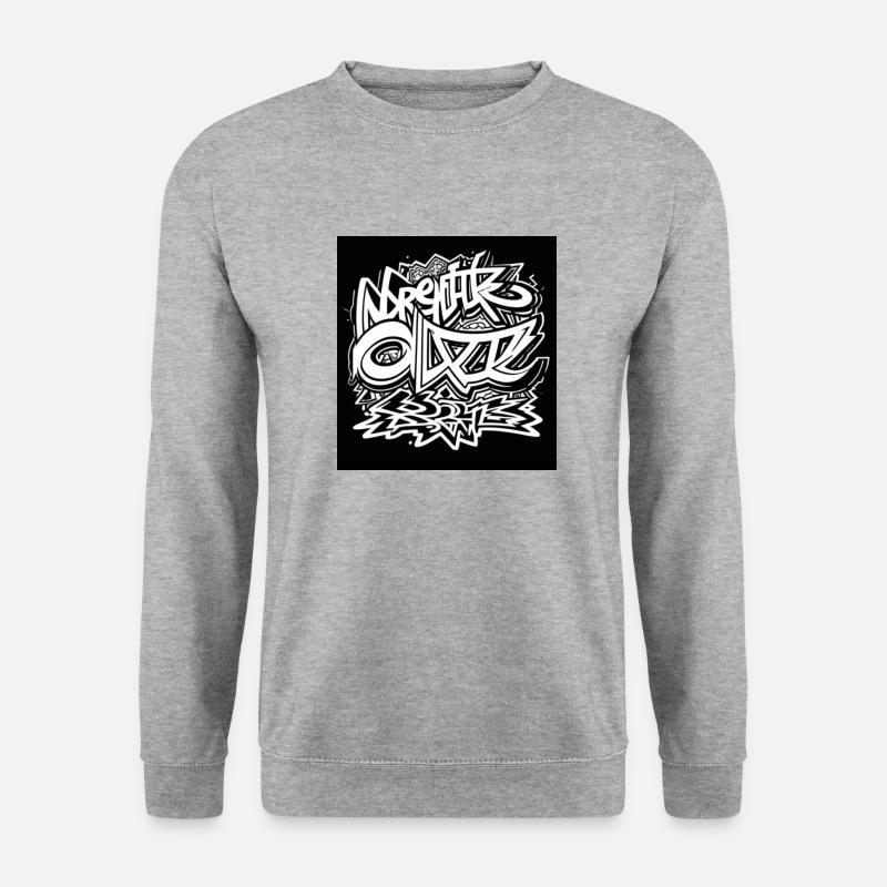 Graffiti-Design - Unisex Pullover - Weißgrau meliert
