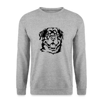 ROTTWEILER chiens chien chien sport Wilsigns IGP - Sweat-shirt Unisexe - gris chiné - Devant - Alina (178cm) & Michal (187cm)