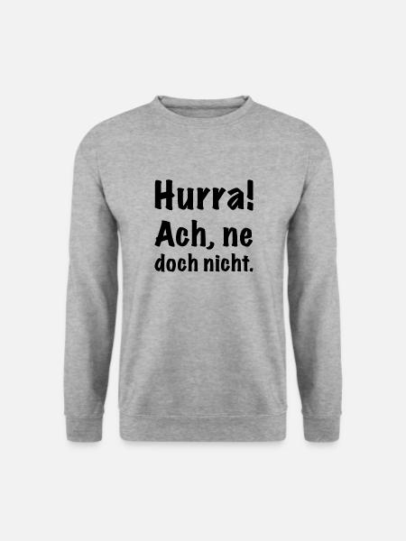 hurra ne doch nicht - Unisex Pullover - Weißgrau meliert