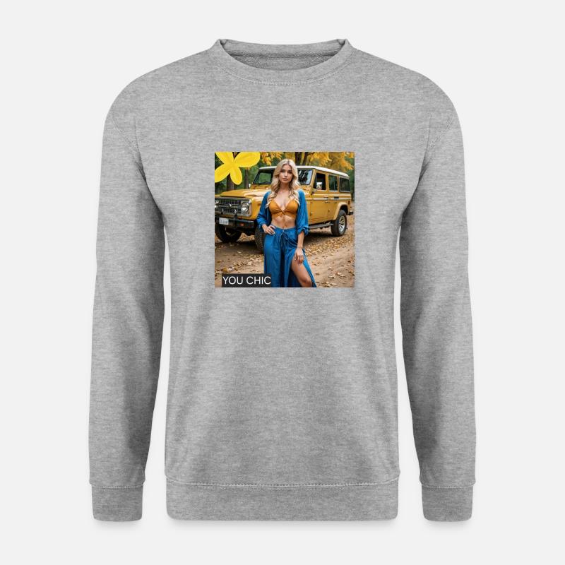 Sie sind autentic@. - Unisex Pullover - Weißgrau meliert