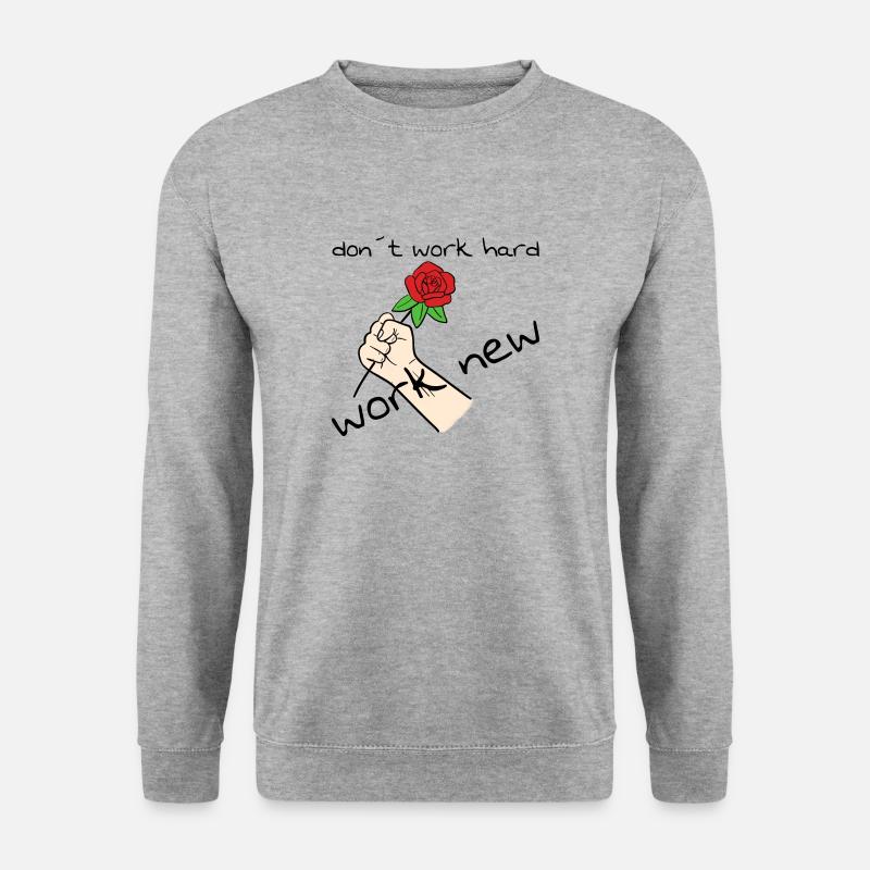 Work New - Unisex Pullover - Weißgrau meliert