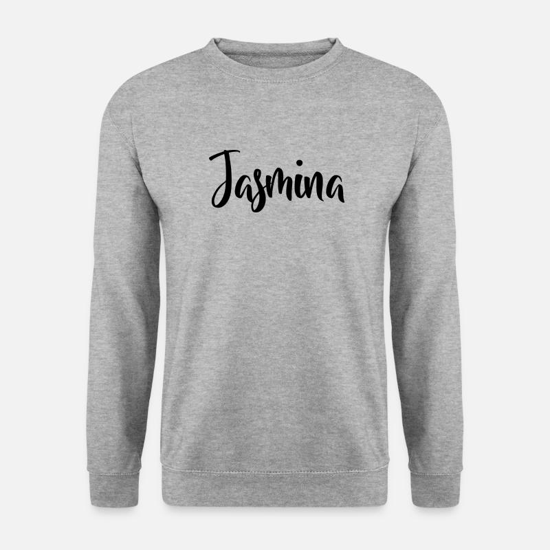 Vorname Jasmina - Unisex Pullover - Weißgrau meliert