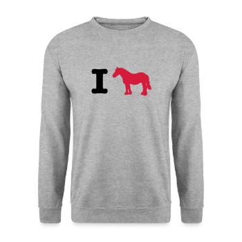 I love riding cold blood - Unisex Sweatshirt - salt & pepper - Front - Alina (178cm) & Michal (187cm)