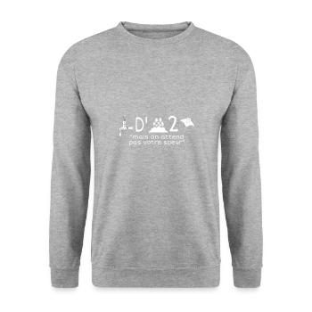 Idée cadeau cinema - Sweat-shirt Unisexe - gris chiné - Devant - Alina (178cm) & Michal (187cm)