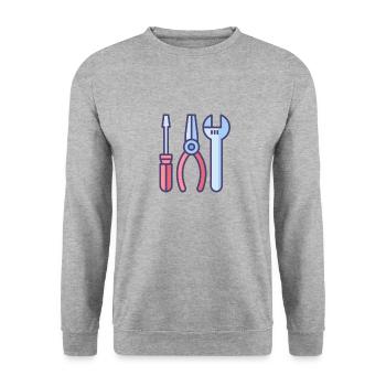 Tool - Unisex Sweatshirt - salt & pepper - Front - Alina (178cm) & Michal (187cm)