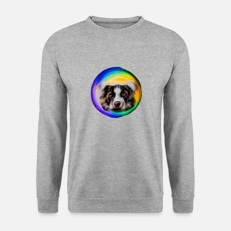 Rainbow Dog Australian Shepherd - Unisex Sweatshirt - salt & pepper