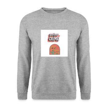 Partner in Crime - Unisex Pullover - Weißgrau meliert - Vorne - Alina (178cm) & Michal (187cm)