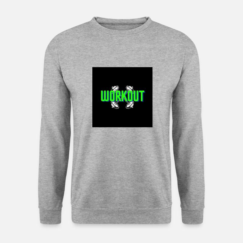 Workout - Unisex Pullover - Weißgrau meliert