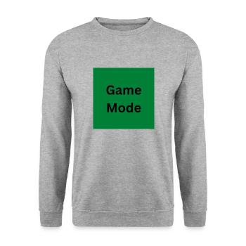game mode - Unisex Pullover - Weißgrau meliert - Vorne - Alina (178cm) & Michal (187cm)