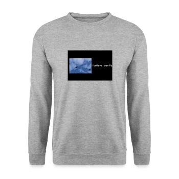 Streetwear Bird flies - Sweat-shirt Unisexe - gris chiné - Devant - Alina (178cm) & Michal (187cm)